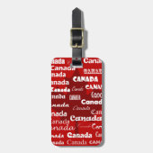 Canada 2 Bagagelabel Red (voeg uw contactgegevens  (Voorkant verticaal)