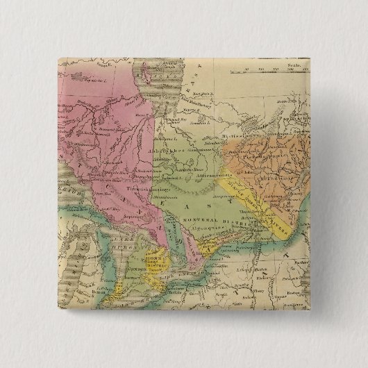 Canada 2 vierkante button 5,1 cm (Voorkant)