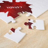 CANADA 30 stuks rood esdoornblad Legpuzzel (Zijkant)