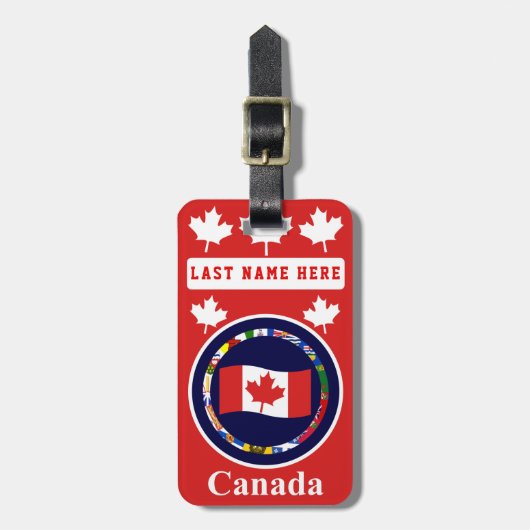 Canada 3 Bagagelabel (adres op achterzijde invulle (Voorkant verticaal)