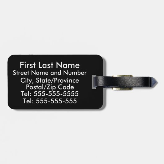 Canada 3 Bagagelabel (voeg je adres op achterzijde (Achterkant horizontaal)