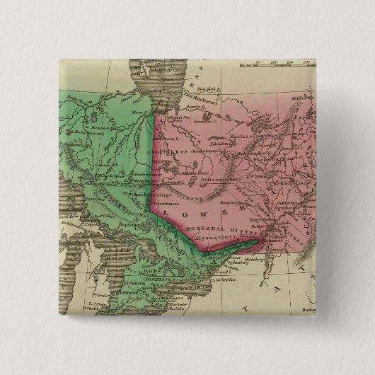 Canada 3 vierkante button 5,1 cm (Voorkant)