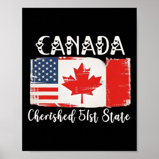 Canada 51e staat grappig Trump president Poster (Voorkant)