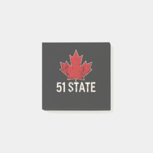 Canada 51e staat Trump Amerikaanse en Canadese vla Post-it® Notes