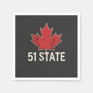 Canada 51e staat Trump Amerikaanse en Canadese vla Servet