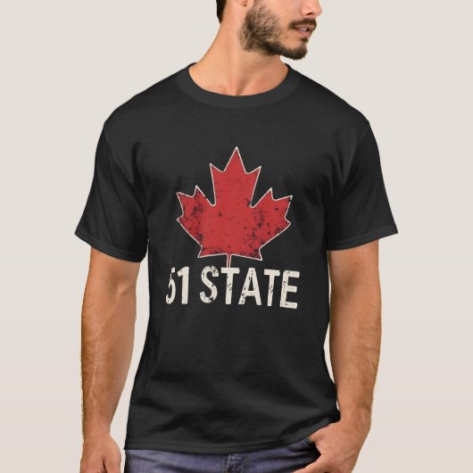 Canada 51e Staat Trump Amerikaanse en Canadese Vla T-shirt (Voorkant)