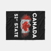 Canada 51st State Funny Trump Canada Meme Shirt Fleece Deken (Voorkant (Horizontaal))