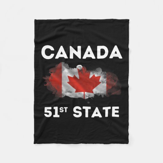 Canada 51st State Funny Trump Canada Meme Shirt Fleece Deken (Voorkant)