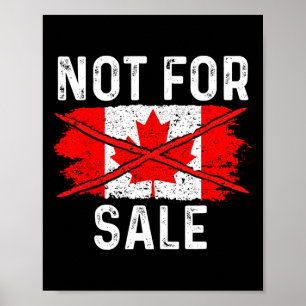 Canada 51ste Staat Niet Te Koop 2025 Trump Retro V Poster
