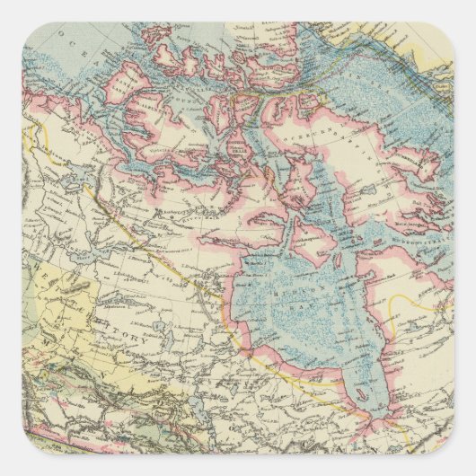 Canada 6 vierkante sticker (Voorkant)