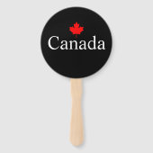 Canada aangepaste tekst met rode esdoorn blad part handwaaier (Achterkant)