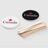 Canada aangepaste tekst met rode esdoorn blad part handwaaier (Niet-gemonteerd)