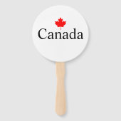 Canada aangepaste tekst met rode esdoorn blad part handwaaier (Voorkant)