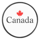 Canada aangepaste tekst met rode esdoornblad minim hockey puck (Voorkant)