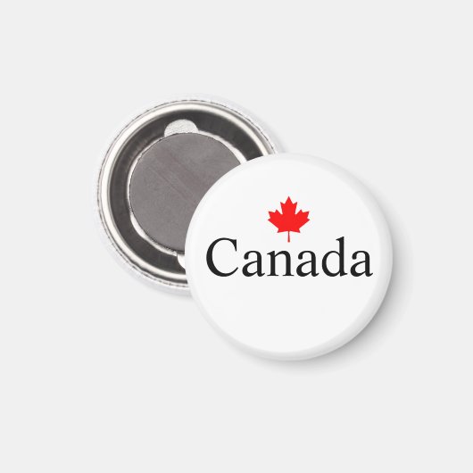 Canada aangepaste tekst met rode esdoornblad minim magneet (Voorkant / Achterkant)
