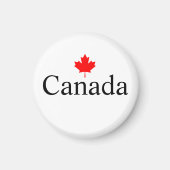 Canada aangepaste tekst met rode esdoornblad minim magneet (Voorkant)