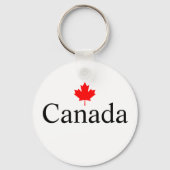 Canada aangepaste tekst met rode esdoornblad minim sleutelhanger (Voorkant)