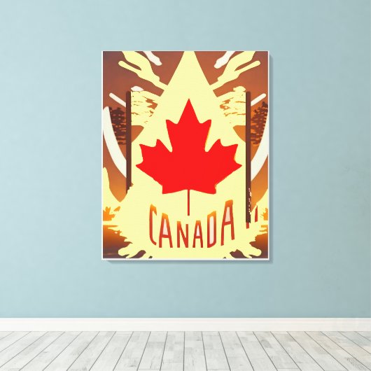 Canada Abstracte Kunst Canvas Afdruk (Insitu (Houten vloer))