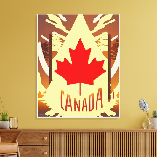 Canada Abstracte Kunst Canvas Afdruk (Insitu (Woonkamer))
