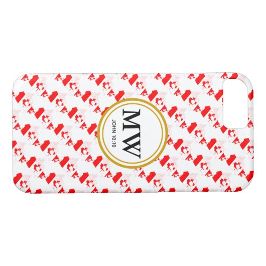 CANADA Abundant Life Christelijk Scriptmonogram Case-Mate iPhone Case (Achterkant (Horizontaal))