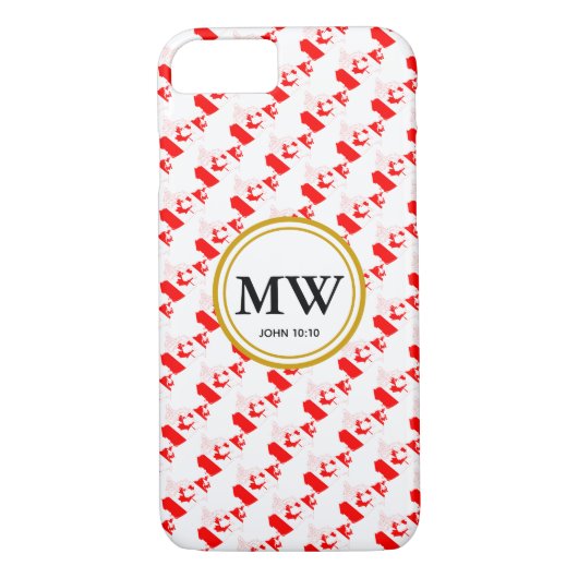 CANADA Abundant Life Christelijk Scriptmonogram Case-Mate iPhone Case (Achterkant)