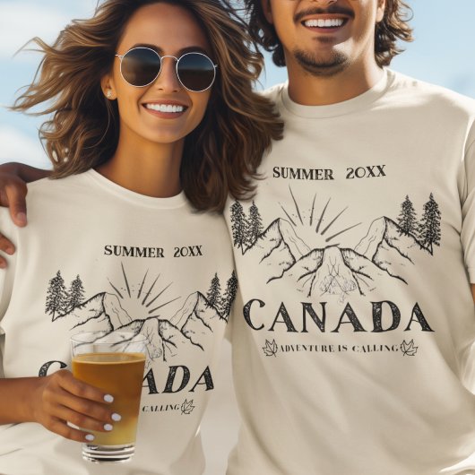 Canada Adventure roept Custom Summer Year T-shirt