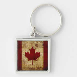 Canada / afgegrungede Vlag Sleutelhanger