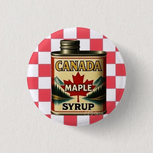 CANADA AHORNSTROOP RONDE BUTTON 3,2 CM (Voorkant)