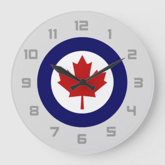 Canada Airplane Militaire Maple Leaf Embleem Grote Klok