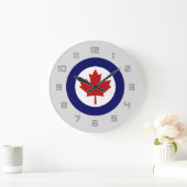 Canada Airplane Militaire Maple Leaf Embleem Grote Klok (Huis)