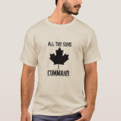 Canada: Al Thy Sons, opdracht T-shirt (Voorkant)