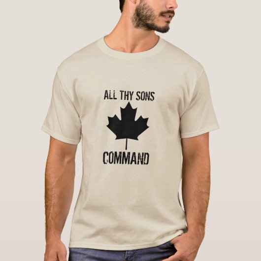 Canada: Al Thy Sons, opdracht T-shirt (Voorkant)