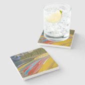 Canada, Alberta, Banff National Park, Moraine Stenen Onderzetter (Zijkant)