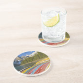 Canada, Alberta, Banff National Park, Moraine Zandsteen Onderzetter (Zijkant)