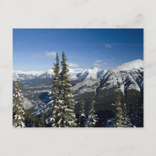 Canada, Alberta, Banff. Uitzichten op de Bow Valle Briefkaart