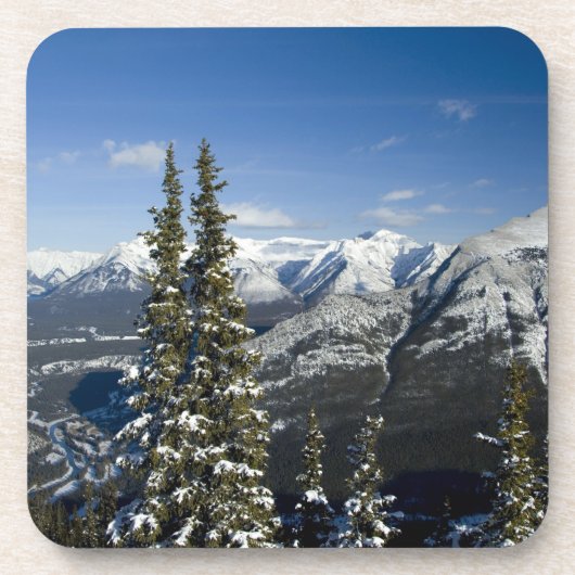 Canada, Alberta, Banff. Uitzichten op de Bow Valle Drankjes Onderzetter (Voorkant)