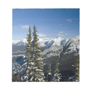 Canada, Alberta, Banff. Uitzichten op de Bow Valle Notitieblok