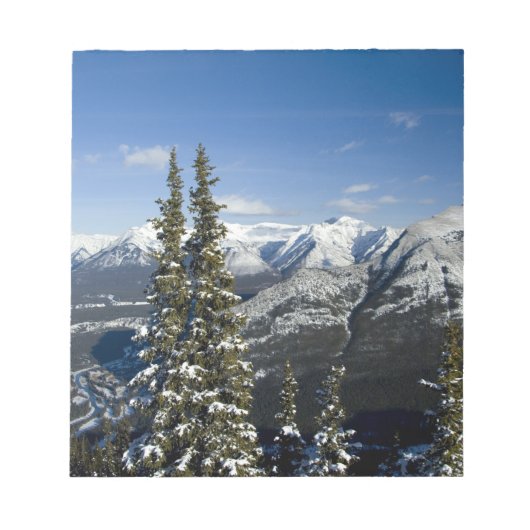 Canada, Alberta, Banff. Uitzichten op de Bow Valle Notitieblok (Voorkant)