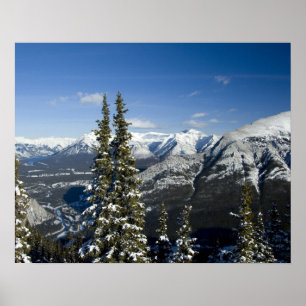 Canada, Alberta, Banff. Uitzichten op de Bow Valle Poster