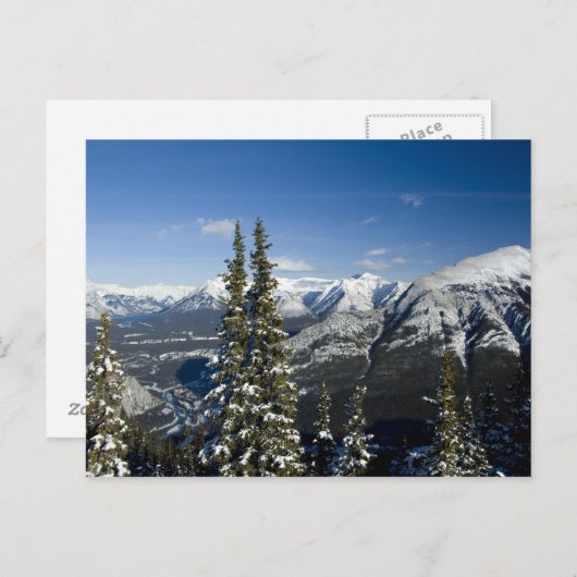 Canada, Alberta, Banff. Uitzichten van de Bowvalle Briefkaart (Voorkant / Achterkant)