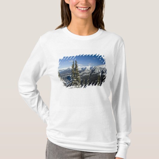 Canada, Alberta, Banff. Uitzichten van de Bowvalle T-shirt (Voorkant)