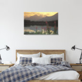 Canada, Alberta, Banff. Zonsopgang panorama van Canvas Afdruk (Insitu (Slaapkamer))