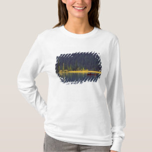 Canada, Alberta, Baniff Nationaal Park. Twee jonge T-shirt