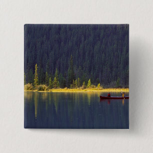 Canada, Alberta, Baniff Nationaal Park. Twee jonge Vierkante Button 5,1 Cm