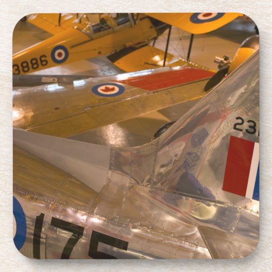 Canada, Alberta, Calgary: Aero Space Museum van Bier Onderzetter (Voorkant)