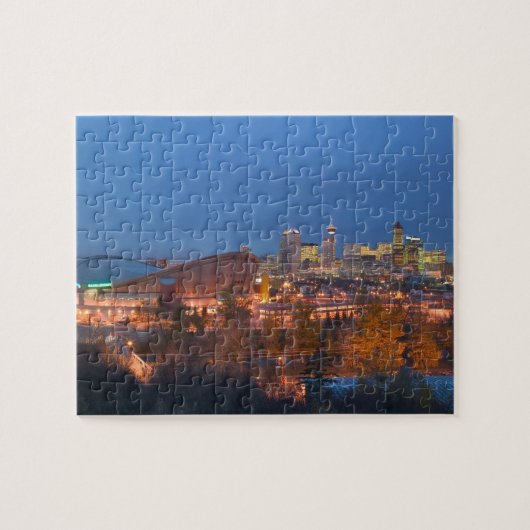 Canada, Alberta, Calgary: City Skyline van 4 Legpuzzel (Horizontaal)