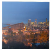 Canada, Alberta, Calgary: City Skyline van 4 Tegeltje (Voorkant)