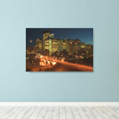 Canada, Alberta, Calgary: Downtown Calgary, Canvas Afdruk (Insitu (Houten vloer))