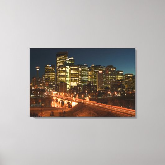 Canada, Alberta, Calgary: Downtown Calgary, Canvas Afdruk (Voorkant)