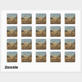 Canada, Alberta, Calgary: Stadsgezicht vanaf 2 Vierkante Sticker (Vel)